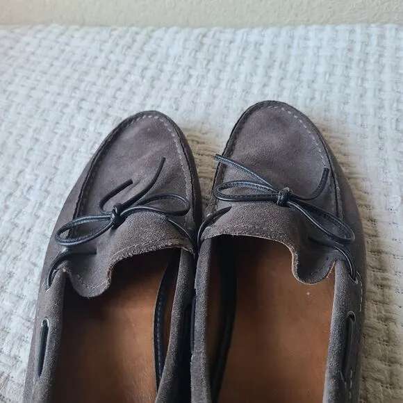 Coach Jasper Suede Leather Slip-On Loafers Gray Men's Size 10