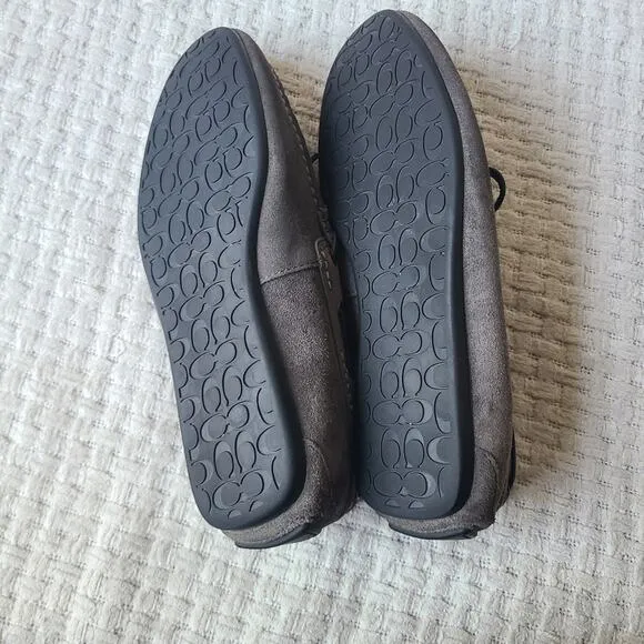 Coach Jasper Suede Leather Slip-On Loafers Gray Men's Size 10