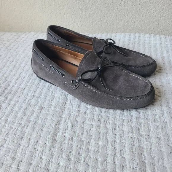 Coach Jasper Suede Leather Slip-On Loafers Gray Men's Size 10