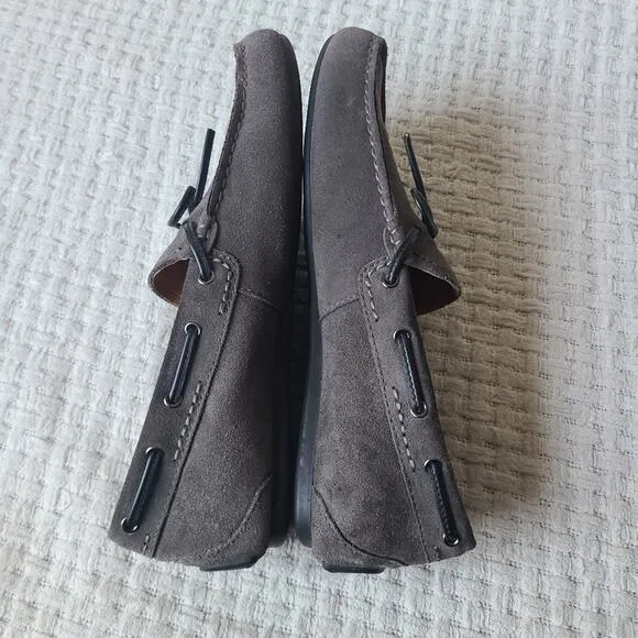 Coach Jasper Suede Leather Slip-On Loafers Gray Men's Size 10