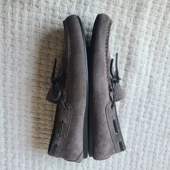 Coach Jasper Suede Leather Slip-On Loafers Gray Men's Size 10