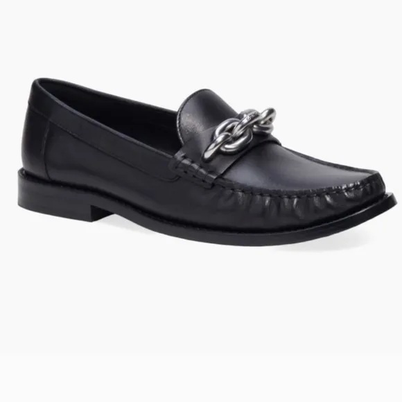 COACH Jess Leather Chain Loafers Sz-6.5 NWOT