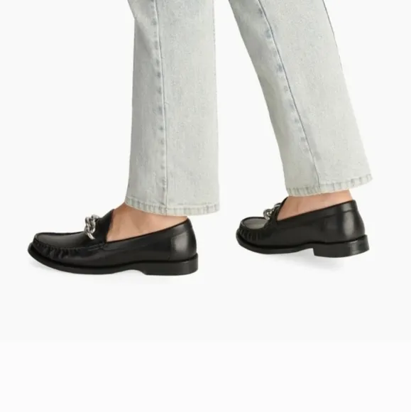 COACH Jess Leather Chain Loafers Sz-6.5 NWOT