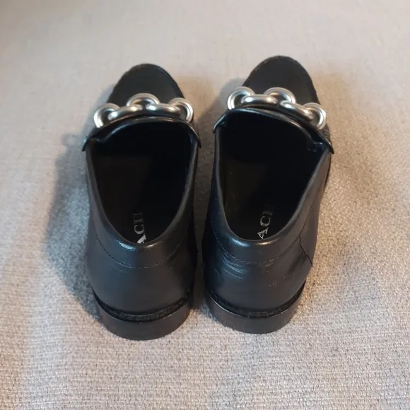 COACH Jess Leather Chain Loafers Sz-6.5 NWOT