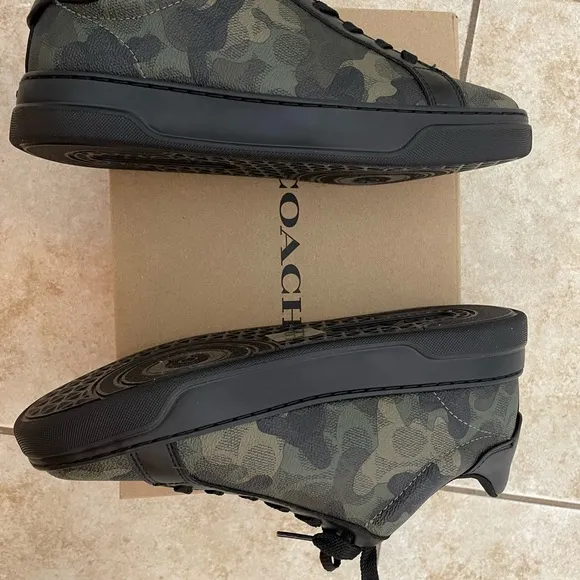 Coach Men's Black and Green Sneakers
