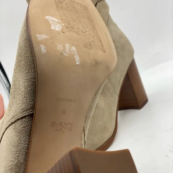 COACH‎ -Olivia Suede Bootie Women's Boots Oat