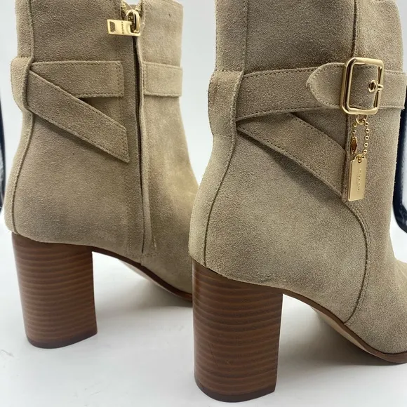 COACH‎ -Olivia Suede Bootie Women's Boots Oat