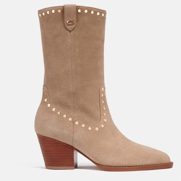 Coach Phoebe Suede Western Boots size 5 New