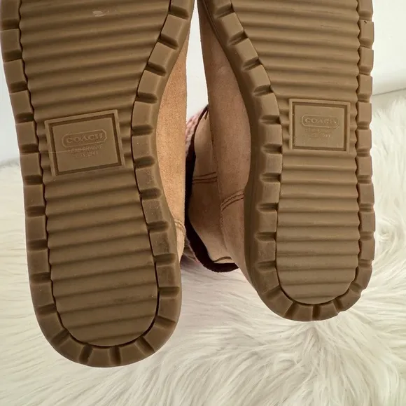 Coach Tatum Leather Suade and wool Boots