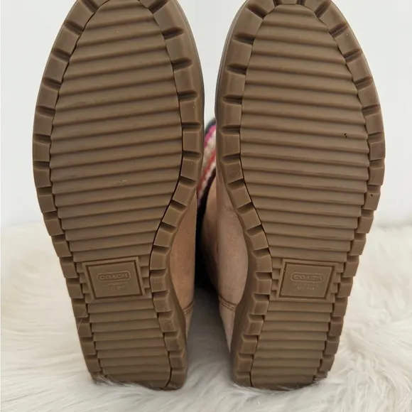 Coach Tatum Leather Suade and wool Boots