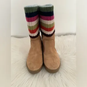 Coach Tatum Leather Suade and wool Boots