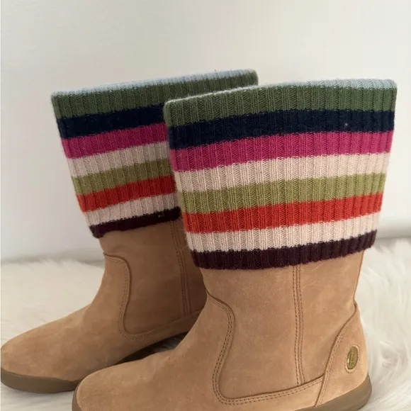 Coach Tatum Leather Suade and wool Boots
