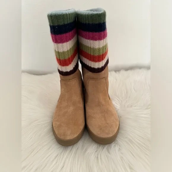 Coach Tatum Leather Suade and wool Boots