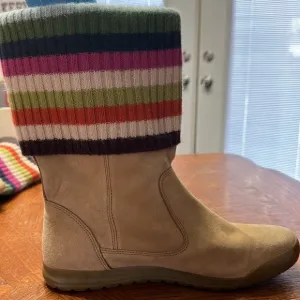 Coach Tatum suede multicolor wool boots sz 9