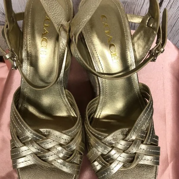 Coach Women's Dottie High-Heel Sandals Size 7.5 B