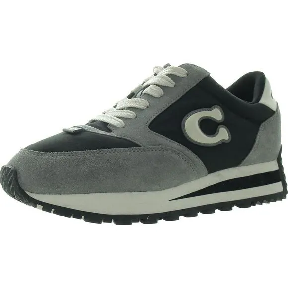 Coach Womens Gray Logo Man Made Casual And Fashion Sneakers New