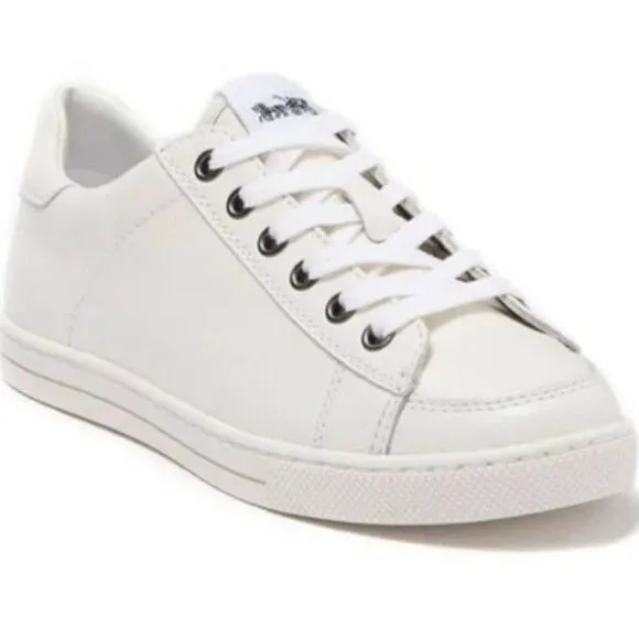 Coach Women's White Porter Leather Fashion Sneakers Size 9.5