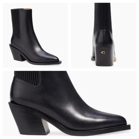 COACHPrestyn  Leather Chelsea Ankle Boots size 6 B