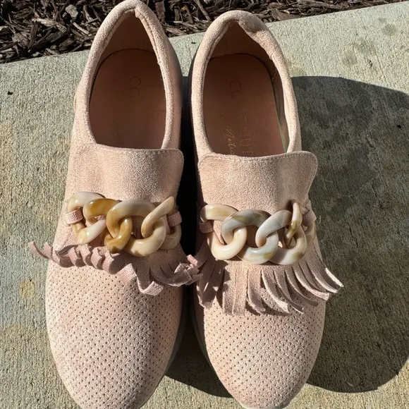 Coconuts by Matisse Womens Bess Perforated Platform Loafers Casual - Pink