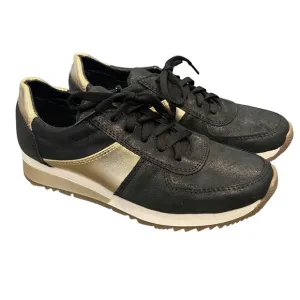 CoFi Holly Black and Metallic Gold Leather Sneakers 6.5 NEW