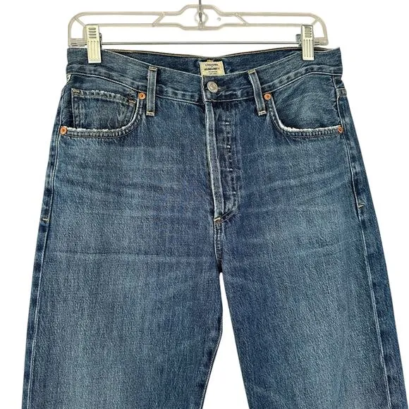 COH Emery High Rise Relaxed Crop 100% Organic Cotton USA Premium Vintage blue 26