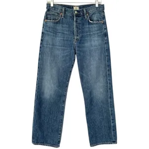 COH Emery High Rise Relaxed Crop 100% Organic Cotton USA Premium Vintage blue 26