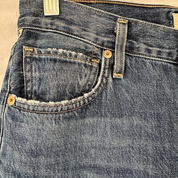 COH Emery High Rise Relaxed Crop 100% Organic Cotton USA Premium Vintage blue 26
