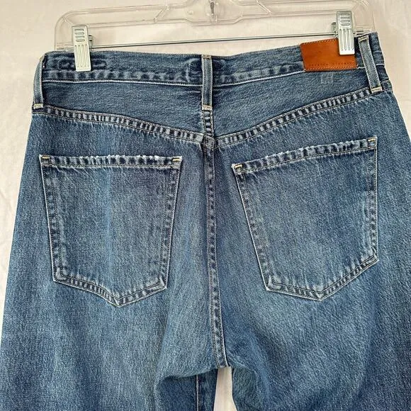 COH Emery High Rise Relaxed Crop 100% Organic Cotton USA Premium Vintage blue 26