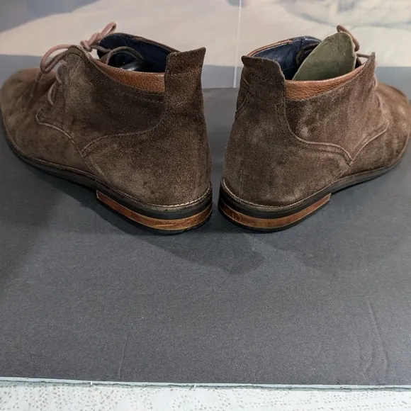 Cole Haan 10M Ogden Chukka dark brown suede leather Oxford low boots