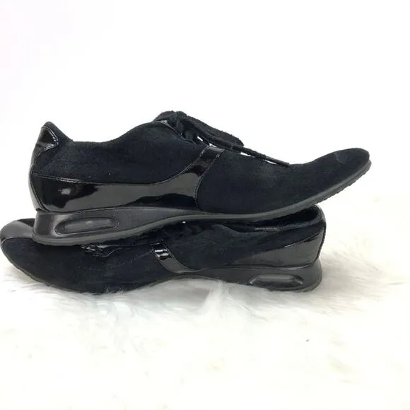 Cole Haan 6.5 B Womens Black Suede Fashion Sneakers