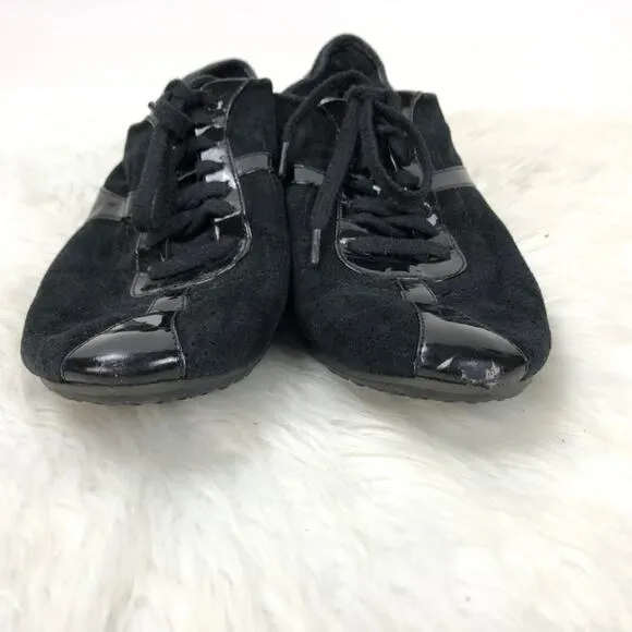Cole Haan 6.5 B Womens Black Suede Fashion Sneakers