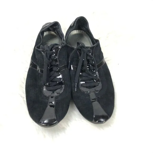 Cole Haan 6.5 B Womens Black Suede Fashion Sneakers