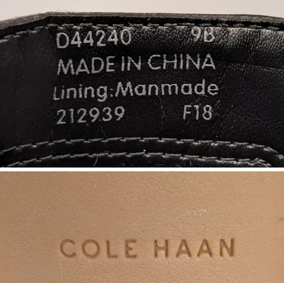 Cole Haan Abbot Ankle Boot Leather Notched Pull On Block Heel Chelsea Black 9