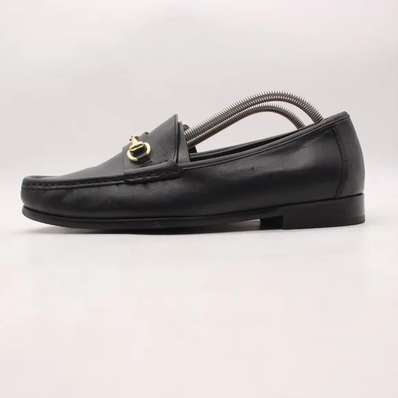 Cole Haan Ascot II Loafers Men's Size 10 W Black Leather Gold Horsebit C02498