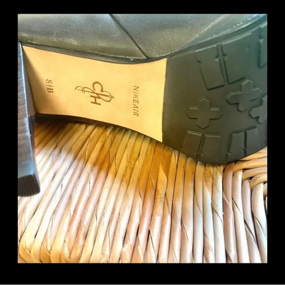 Cole Haan Brown Leather Felted Wool Boots