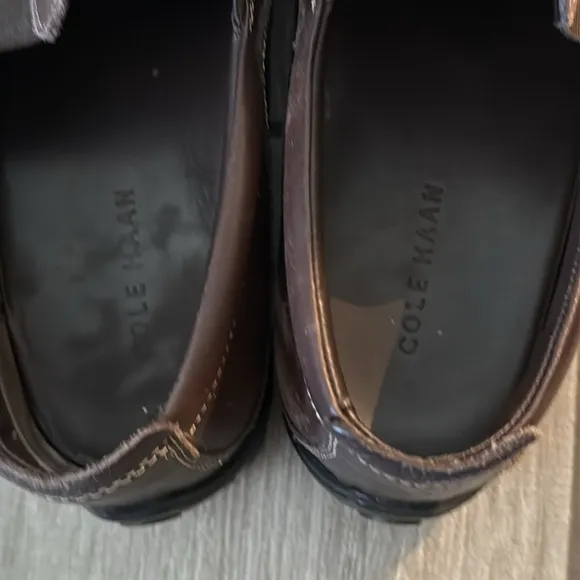 Cole Haan Brown Leather Slip-On Loafers Men’s 10 Comfort Casual Shoes