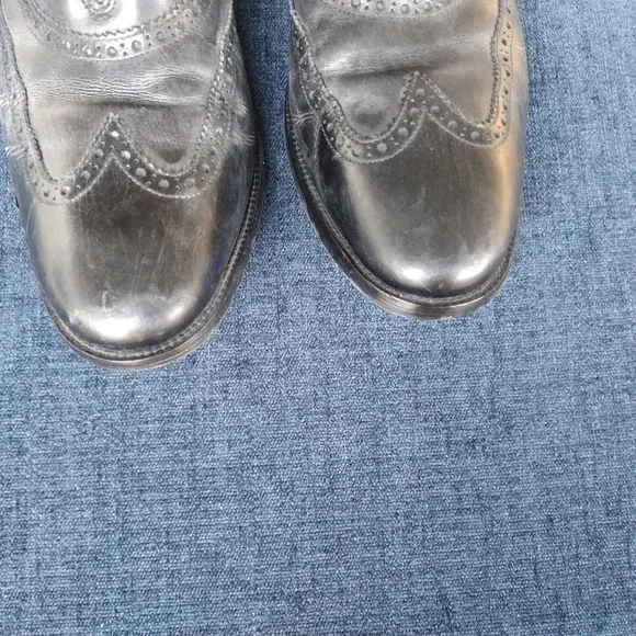 Cole Haan Chukka Wing Tip C20285 Mens Black Leather Boots Size 12 M