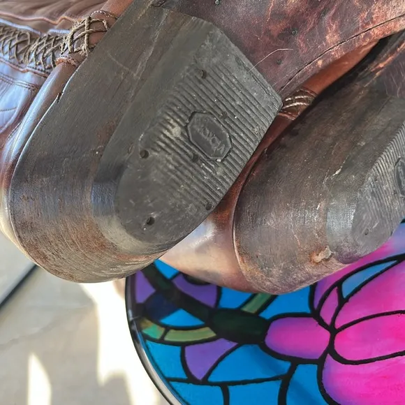 Cole Haan Cognac Brown Pointed Toe Cowboy Boots Style 09075 Western Classic