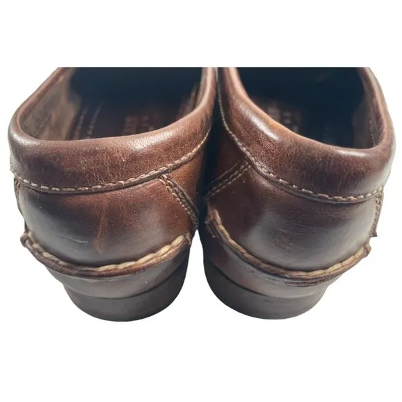 Cole Haan Country Men's Brown Leather Kiltie Buckle Loafers Size 8.5M (F6656)