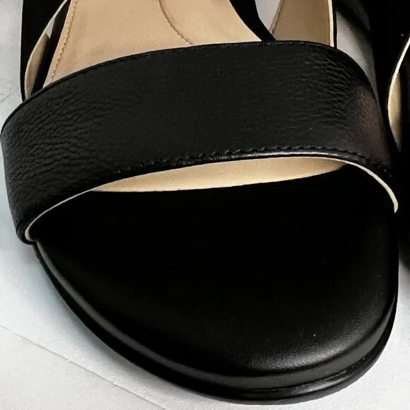 Cole Haan Grand Ambition Women's Mixed Media Flat Criss-Cross Sandals Size 6.5