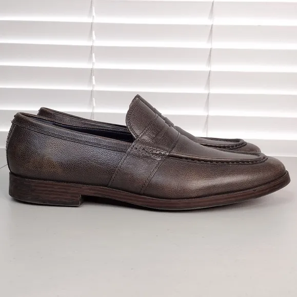 Cole Haan Grand Jefferson Leather Office Dress Penny Slip On Loafers Size 11