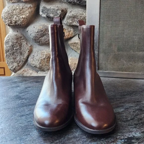 Cole Haan Grand OS Chelsea Madison Cognac Leather Waterproof Boots Size 10.5B