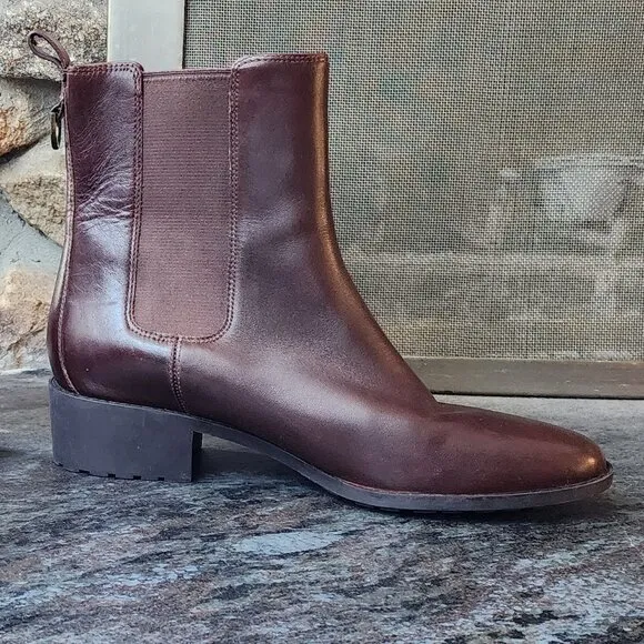 Cole Haan Grand OS Chelsea Madison Cognac Leather Waterproof Boots Size 10.5B