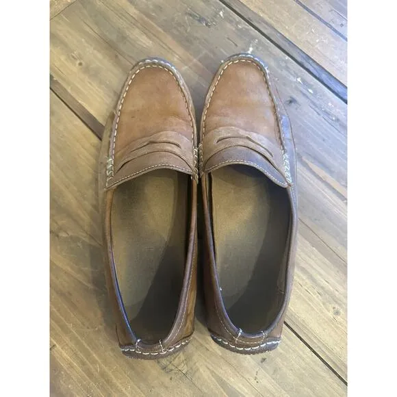 Cole Haan Grand Os Men's Wyatt Penny Driver Style C30966 Suede Brown Size 11.5