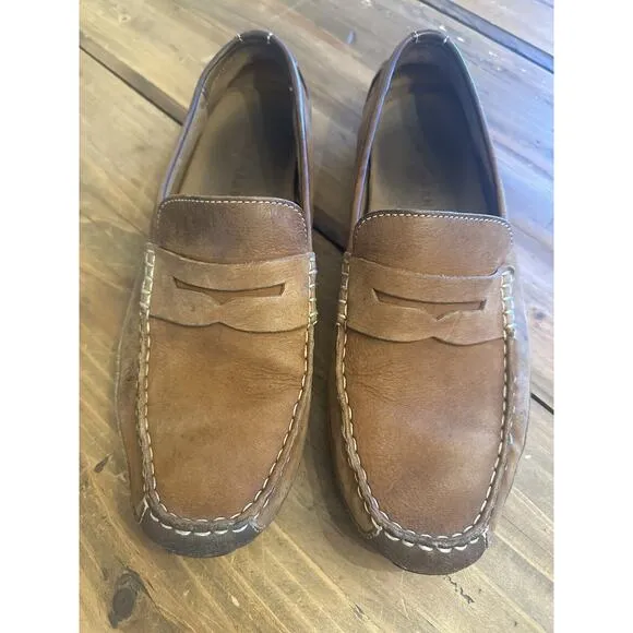 Cole Haan Grand Os Men's Wyatt Penny Driver Style C30966 Suede Brown Size 11.5