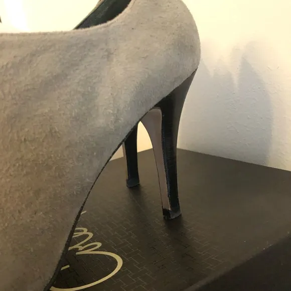 Cole Haan Gray Ankle Boots Suede Minimalist Design