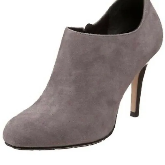 Cole Haan Gray Ankle Boots Suede Minimalist Design