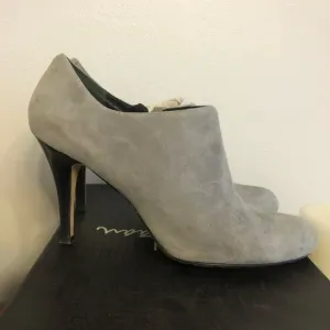 Cole Haan Gray Ankle Boots Suede Minimalist Design