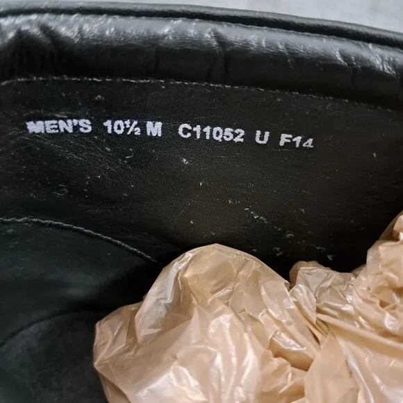 Cole Haan Liam Chukka II Semi Wing Tip C11052 Men's Black Leather Boots Sz 10.5