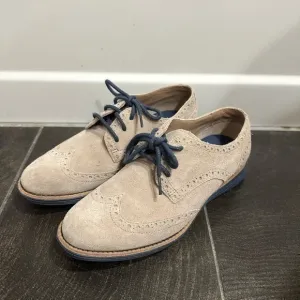 Cole Haan Lunargrand Suede Leather Light Loafers beige women 5.0BCondition 8/10